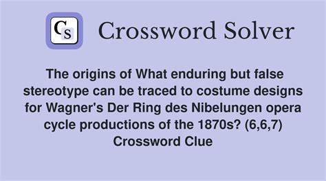 Find the latest crossword clues from New York Times Crosswords, LA Times Crosswords and many more. Crossword Solver. Crossword Finders. Crossword Answers. Word Finders. ... RINGCYCLE Wagner opus (9) New York Times: Feb 23, 2020 : 1% ERDA Wagner goddess (4) 1% RIENZI Wagner opera …